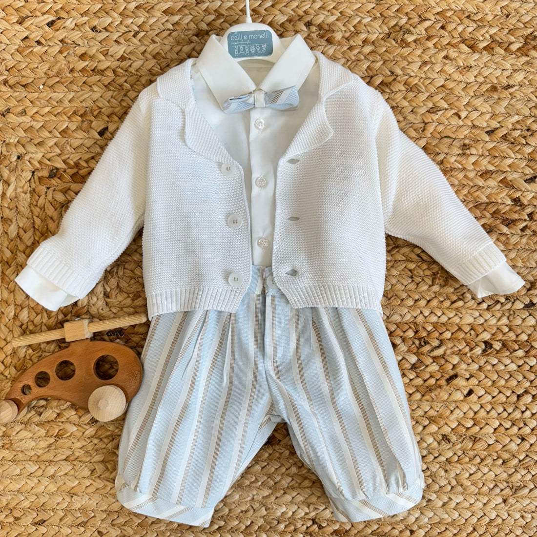  cardigan bianco cotone bambino per battesimo