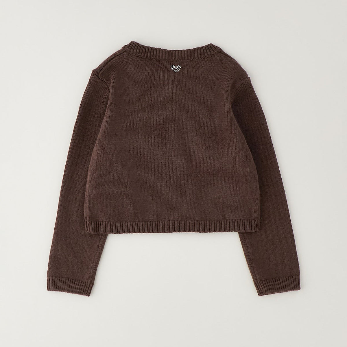 Completo bimba cardigan marrone con gattini cuori e fiocco