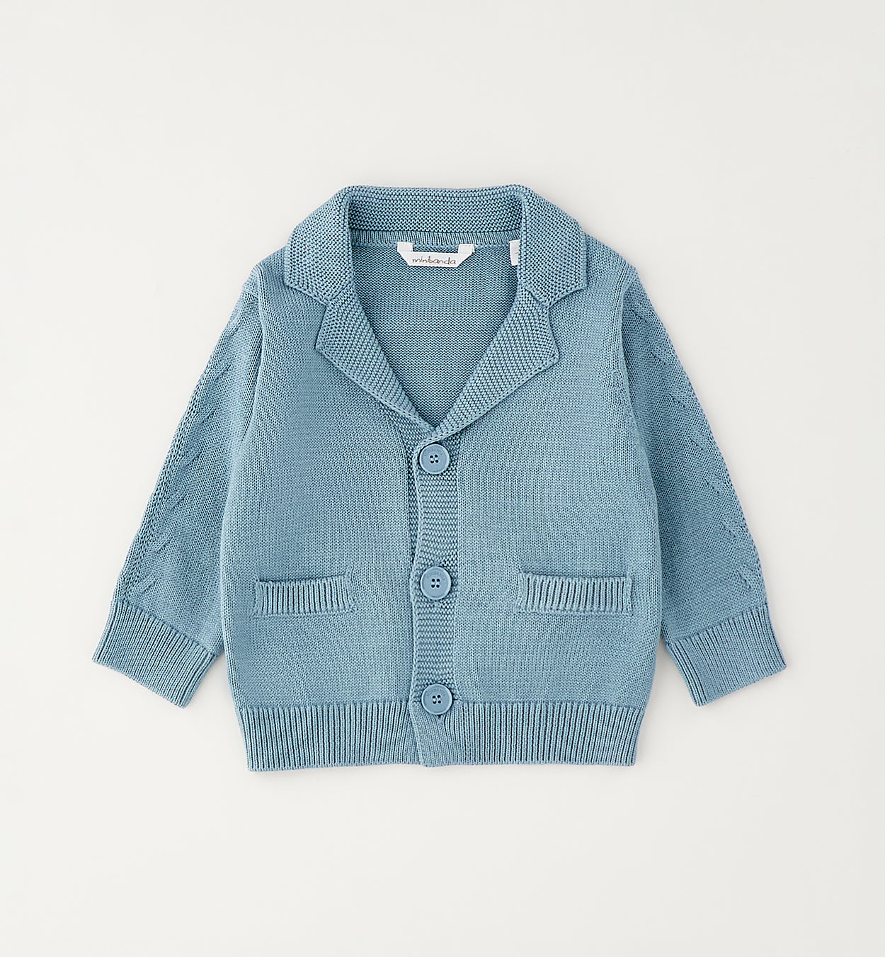 Cardigan bimbo azzurro elegante in cotone