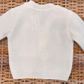 cardigan bimbo panna con bottoni e scollo a V