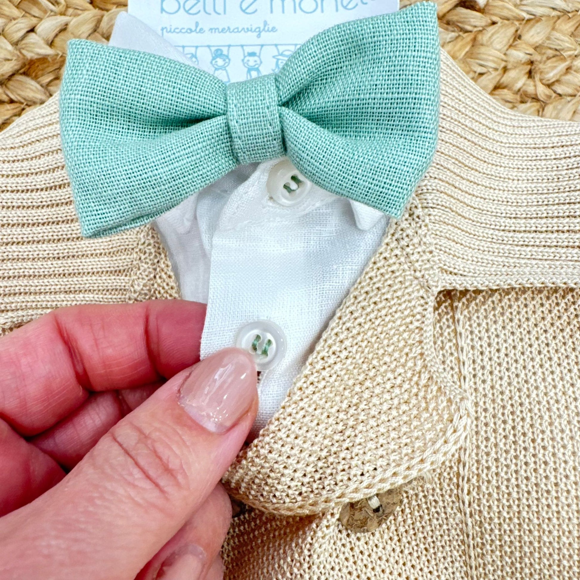 cardigan cotone completo cerimonia neonato