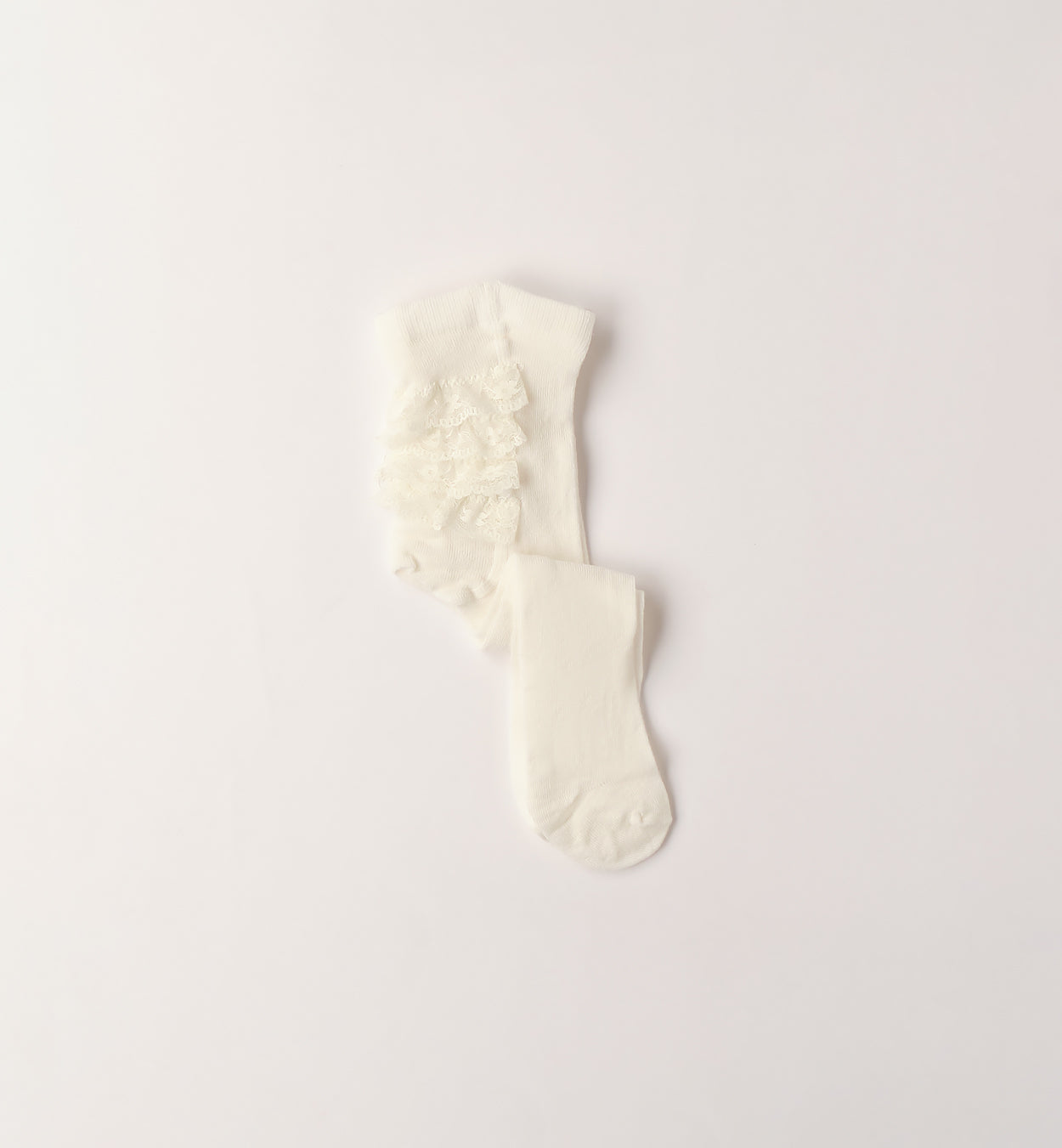 collant battesimo bimba bianco latte con pizzo