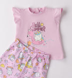 Completo due pezzi rosa con unicorni per neonata