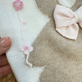 completino neonata con abitino e pantalone