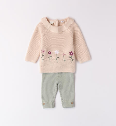 Completino neonata cotone, set bimba 0-24 mesi, abbigliamento neonata in cotone, coordinato neonata Minibanda, completo neonata morbido e traspirante, vestitino cotone per neonata, outfit comodo neonata, abbigliamento estivo neonata, completino cotone per neonata, belli e monelli,