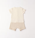 Retro completino unisex neonato con pantaloncino a costine