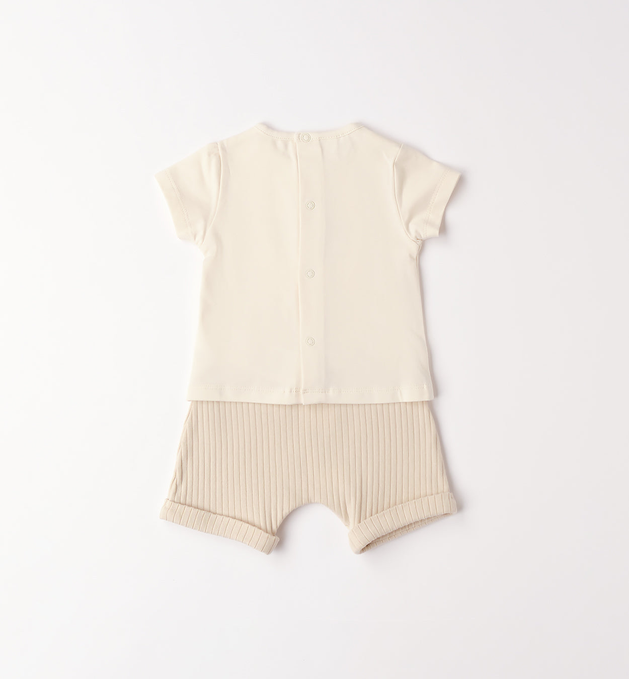 Retro completino unisex neonato con pantaloncino a costine