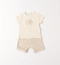 Completino unisex neonato in cotone con maglietta e pantaloncino