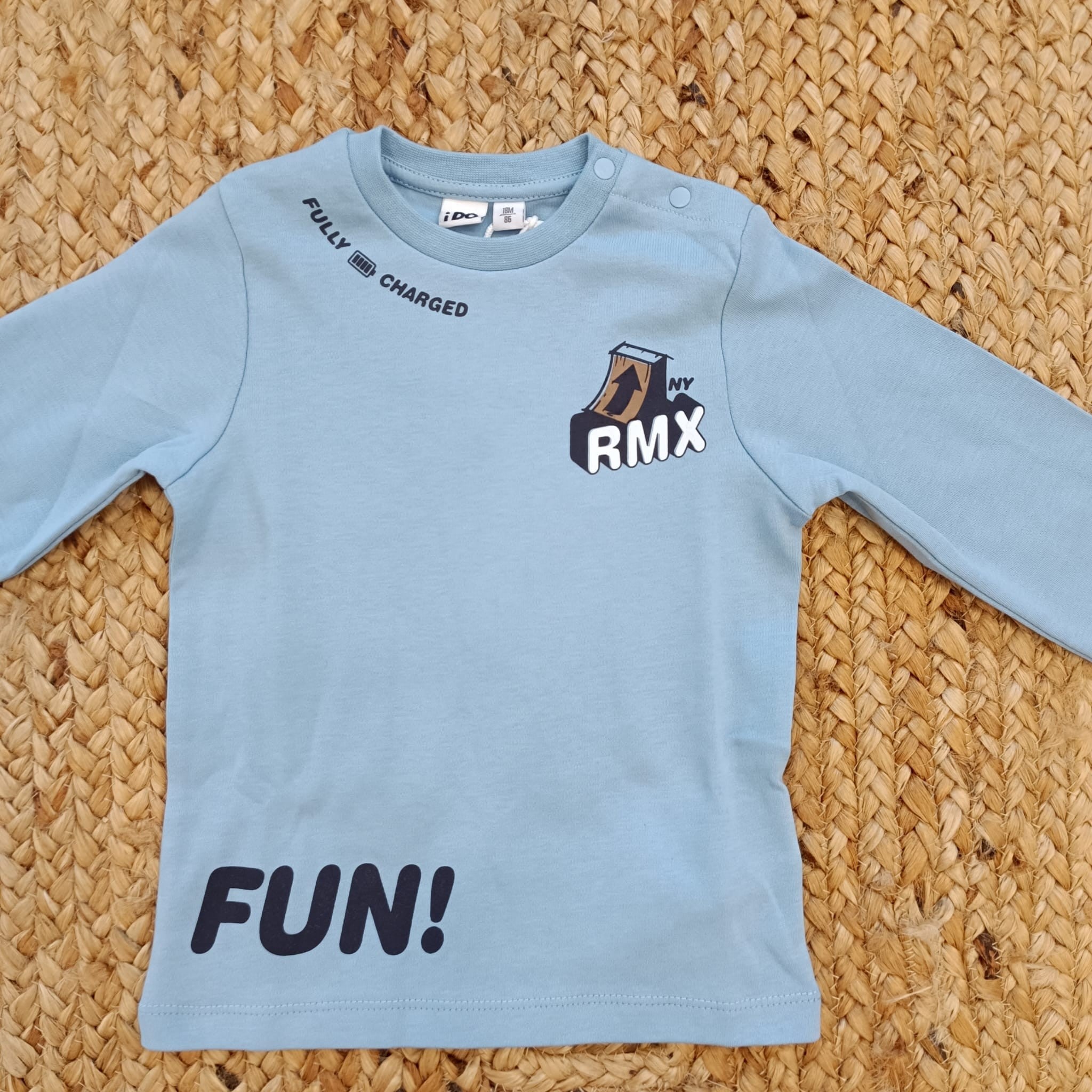Completo Bambino Con Felpa Aperta Manica Lunga, Pantalone Maglia Tagliata Lungo E Girocollo Manica Lunga