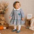Retro shorts azzurri bambina in cotone