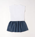 completo bambina estivo con maglia bianca