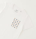 Completo bambino casual chic con t-shirt bianca in cotone e bermuda blu.