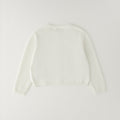 Completo 3 pezzi bimba con cardigan bianco fiocchi gialli, maglia e gonna tartan grigia e gialla