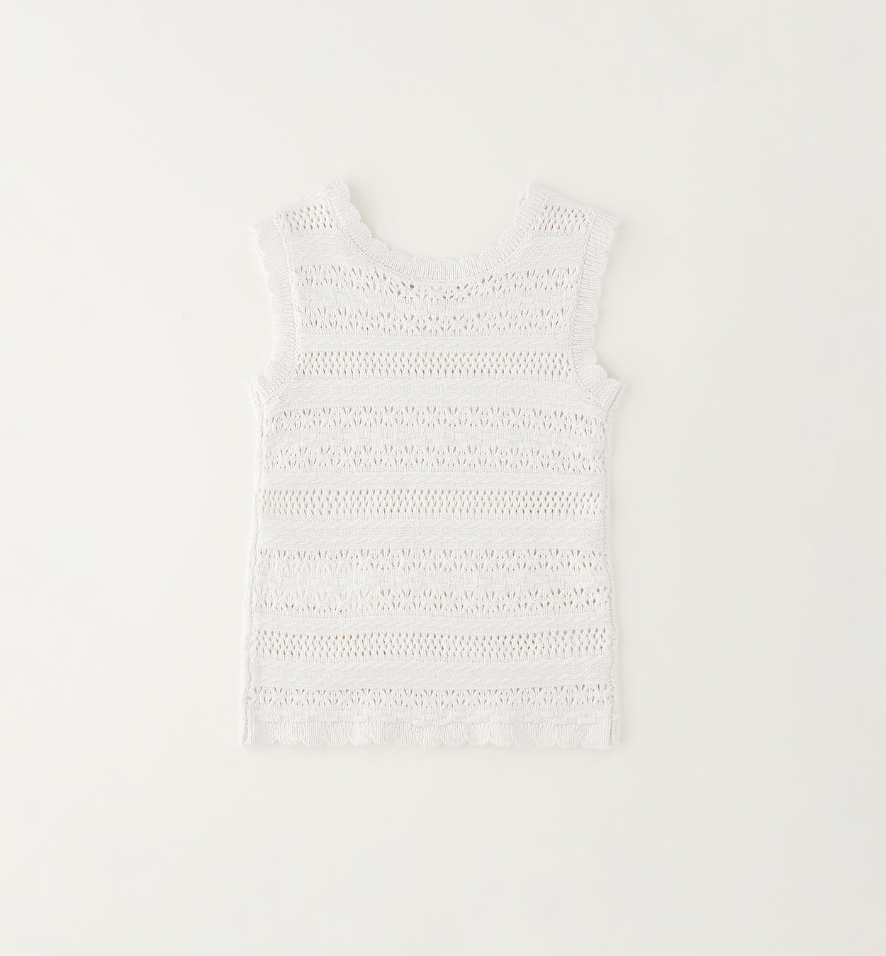 completo bimba top traforato e bermuda beige