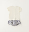 Retro completo estivo bimba con bloomer a righe