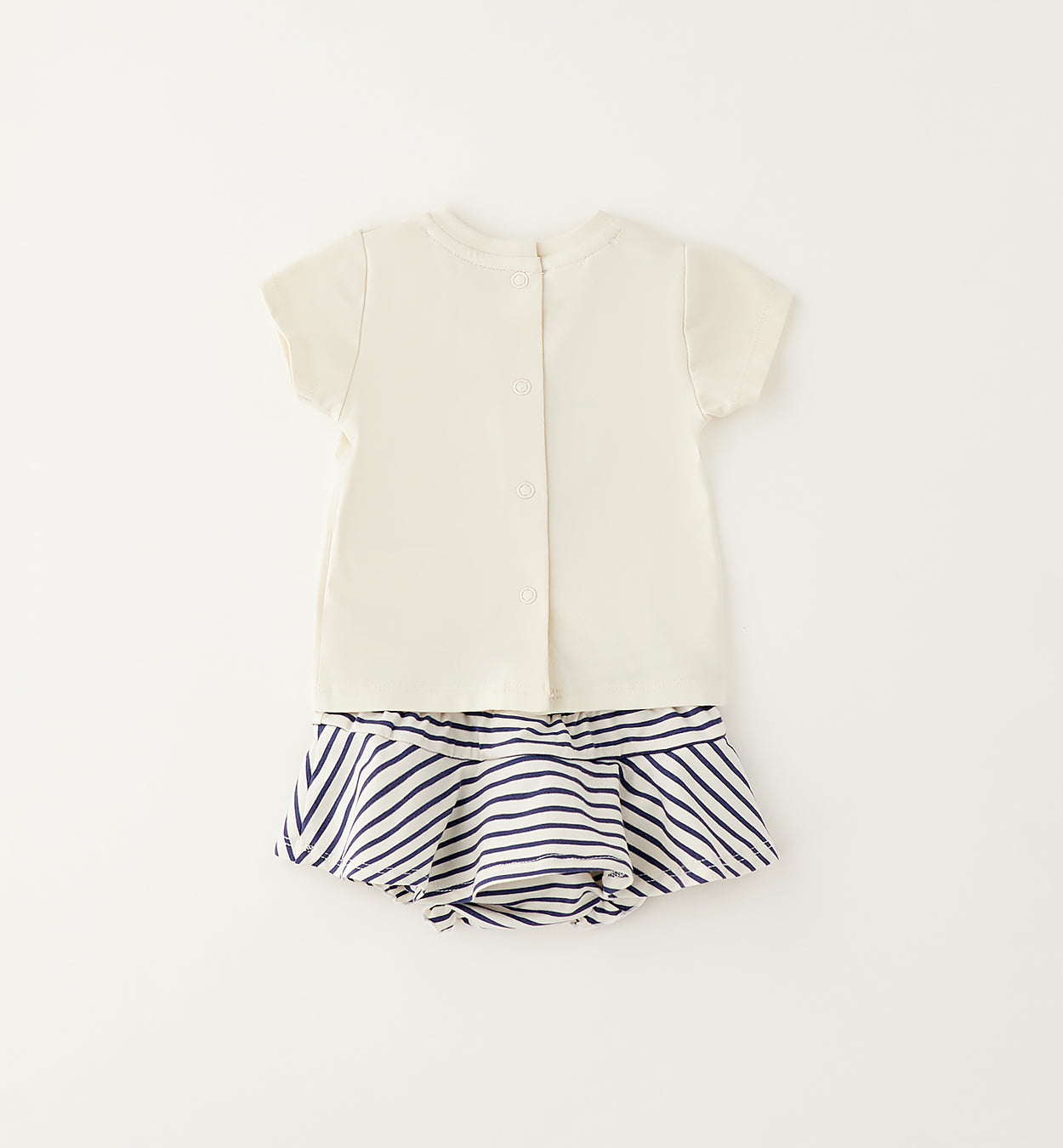 Retro completo estivo bimba con bloomer a righe