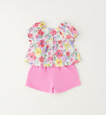 Retro completo estivo bimba con blusa floreale