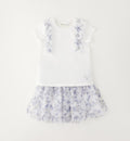 completo bimba elegante con gonna tulle farfalle