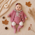 completo-bimba-rosa-antico-cardigan-salopette-floreale