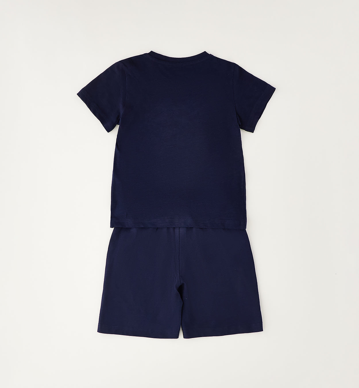 Retro completo bimbo blu in cotone con t-shirt e bermuda coordinati