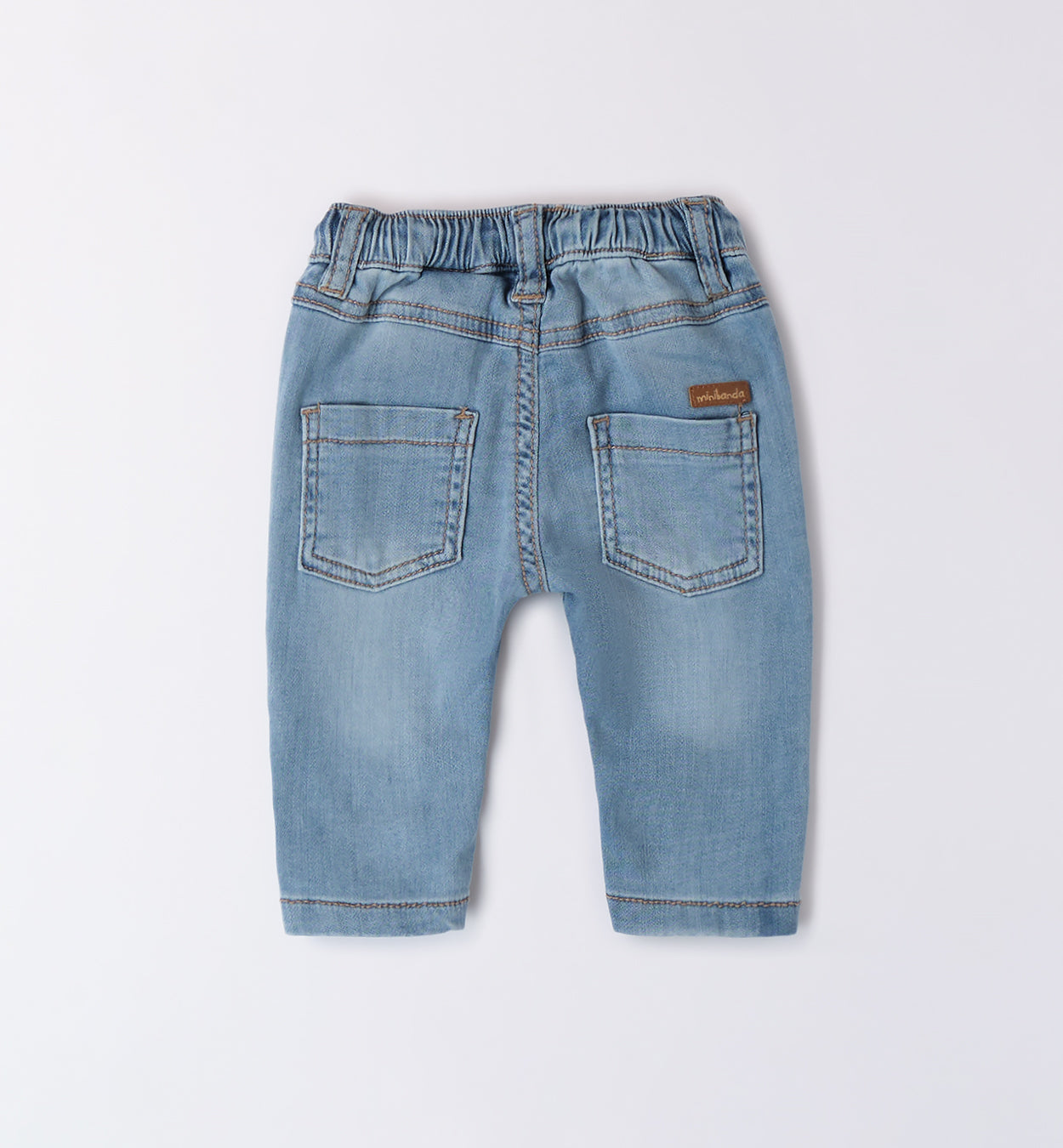 Maglioncino di cotone, jeans morbido e camicia in lino azzurra per bambino, abbigliamento casual elegante