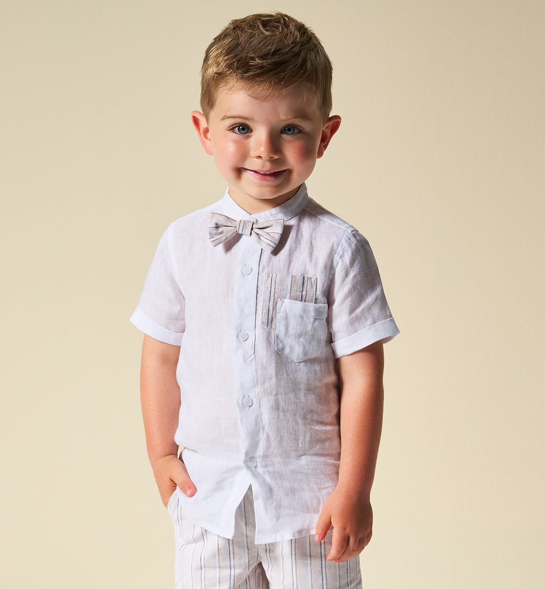 Completo elegante bambino Sarabanda con camicia e pantalone