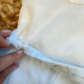 Completo battesimo bimbo celeste e bianco con ricami