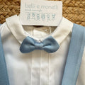 completo cerimonia bimbo elegante celeste made in italy