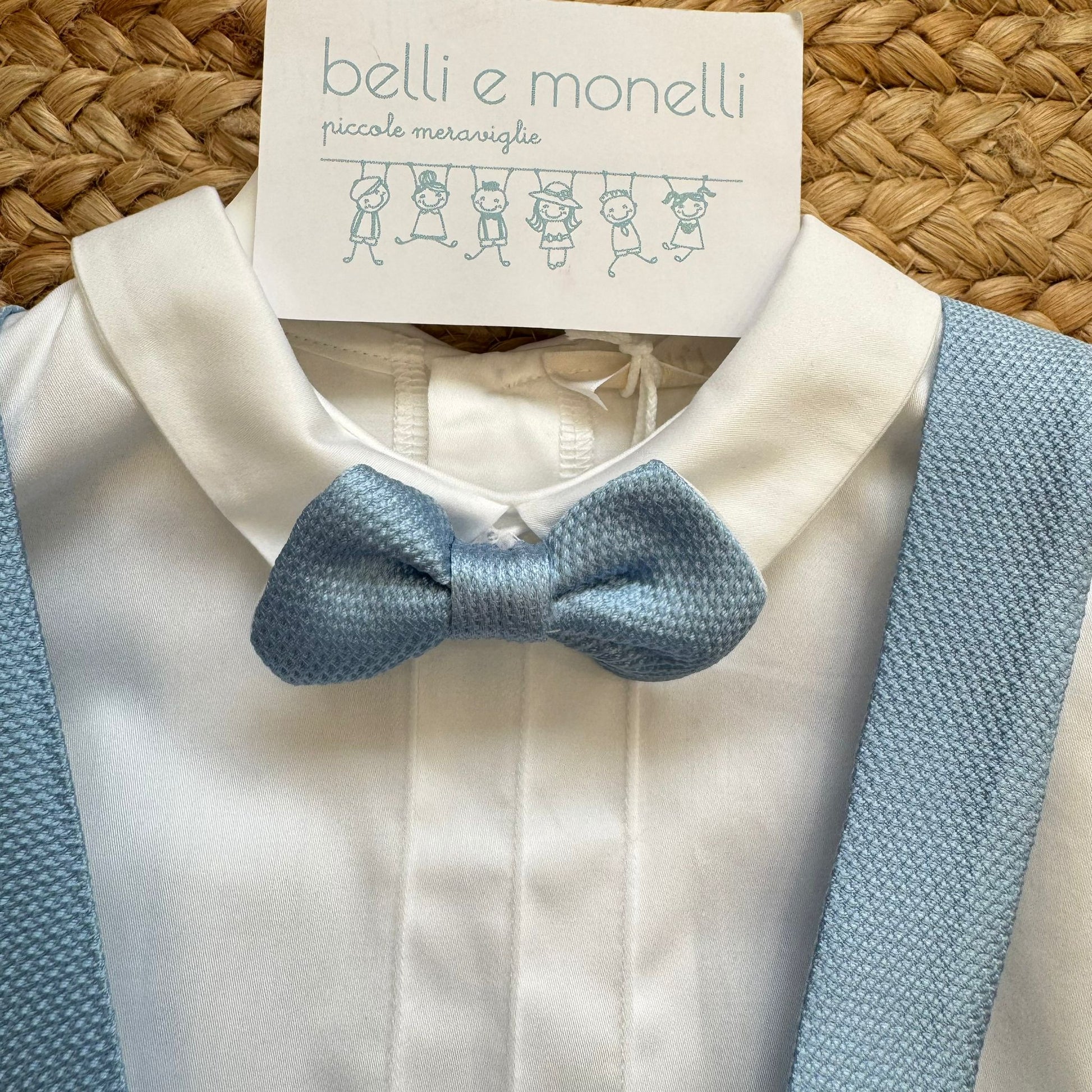 completo cerimonia bimbo elegante celeste made in italy