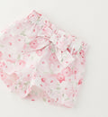 completo bambina con pantaloncino lino cotone fantasia floreale