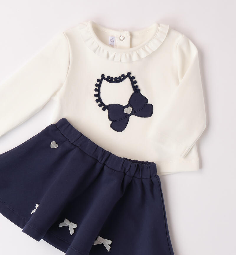 Completo bimba Minibanda, abbigliamento bimba, completo due pezzi bimba, set abbigliamento bimba 0-24 mesi, coordinato bimba 3-7 anni, outfit bimba Minibanda, abbigliamento bimba comodo, completo estivo bimba, completo cotone bimba, belli e monelli,