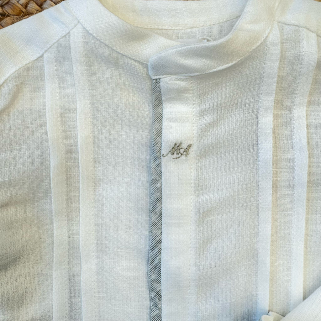 Completo elegante bambino in lino per cerimonia