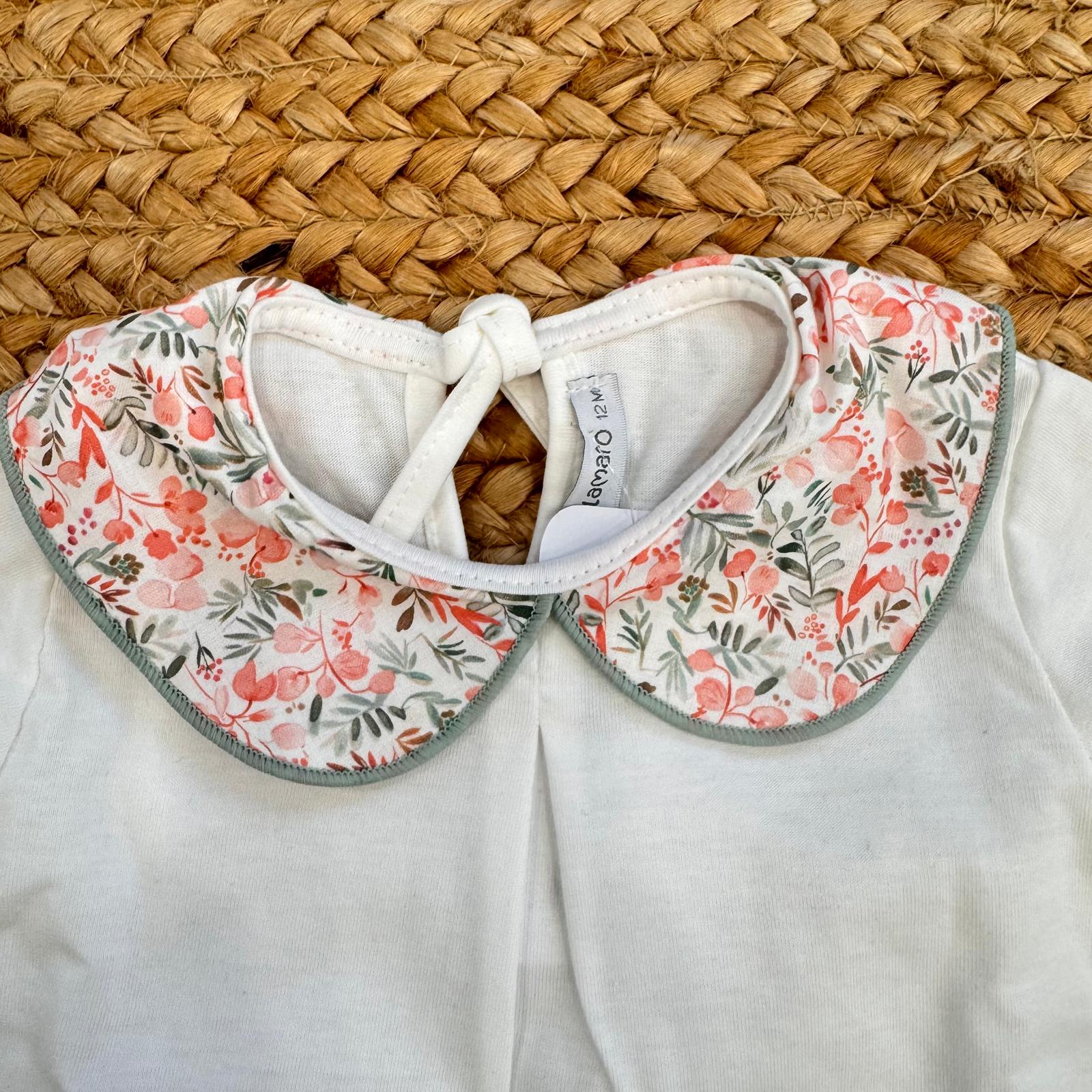 completo estivo neonata elegante con stampa fiori