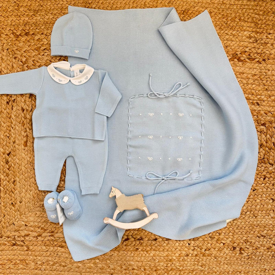 Completo nascita neonato in cotone con copertina