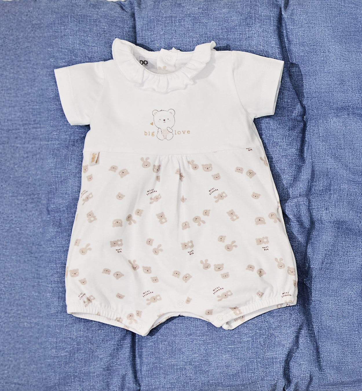 Completo nascita neonato unisex iDO con orsetto ricamato