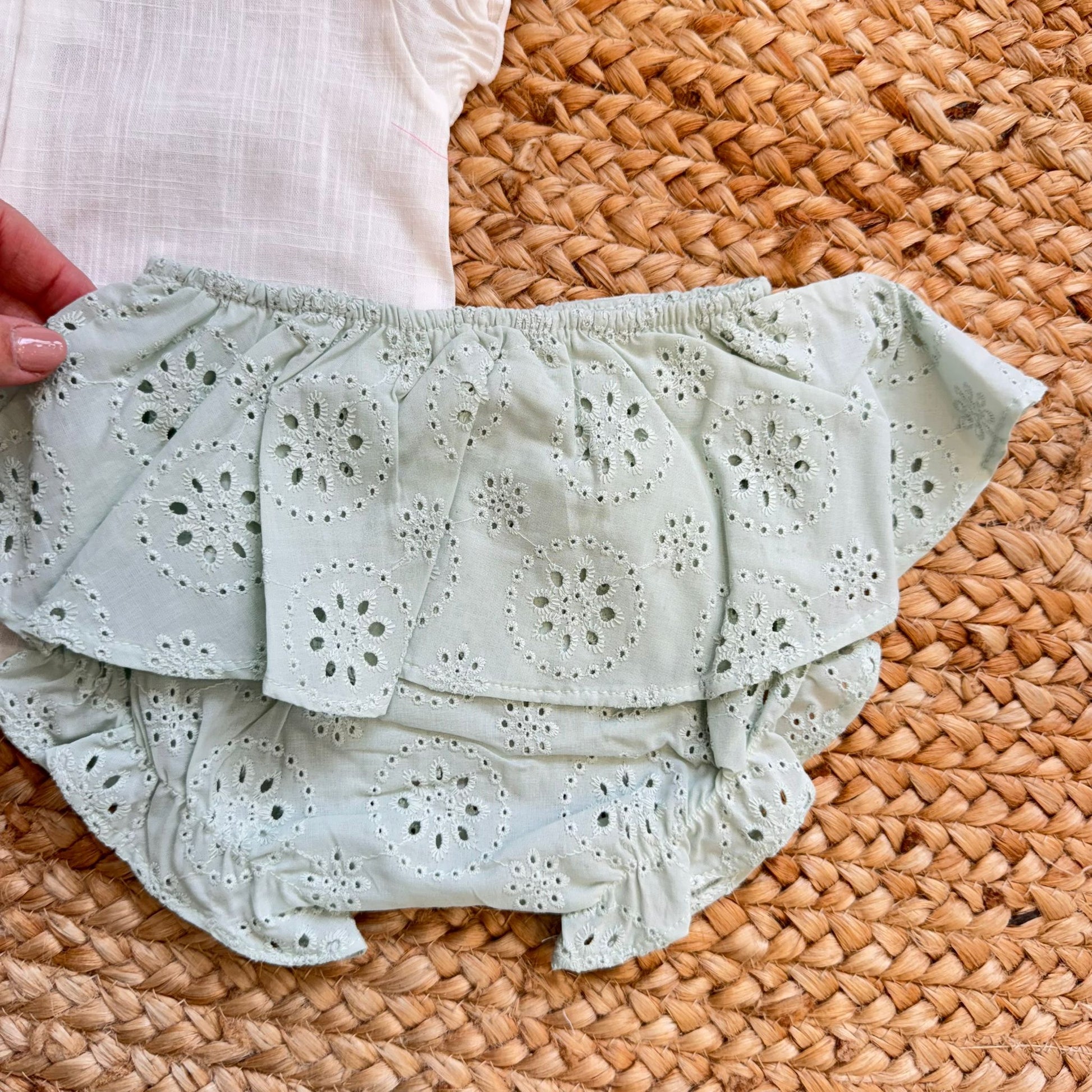 completo elegante neonata due pezzi estivo