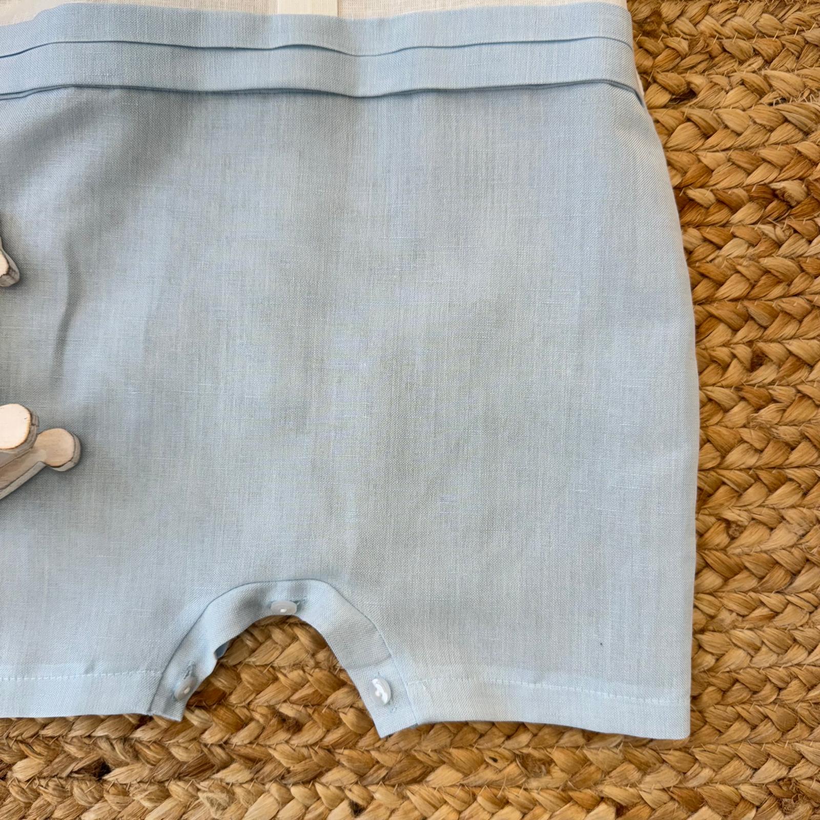 dettaglio tessuto 50% cotone 50% lino made in italy