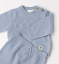 Retro completo neonato cotone azzurro