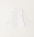 completo bambina cerimonia con gonna in lino e gilet traforato