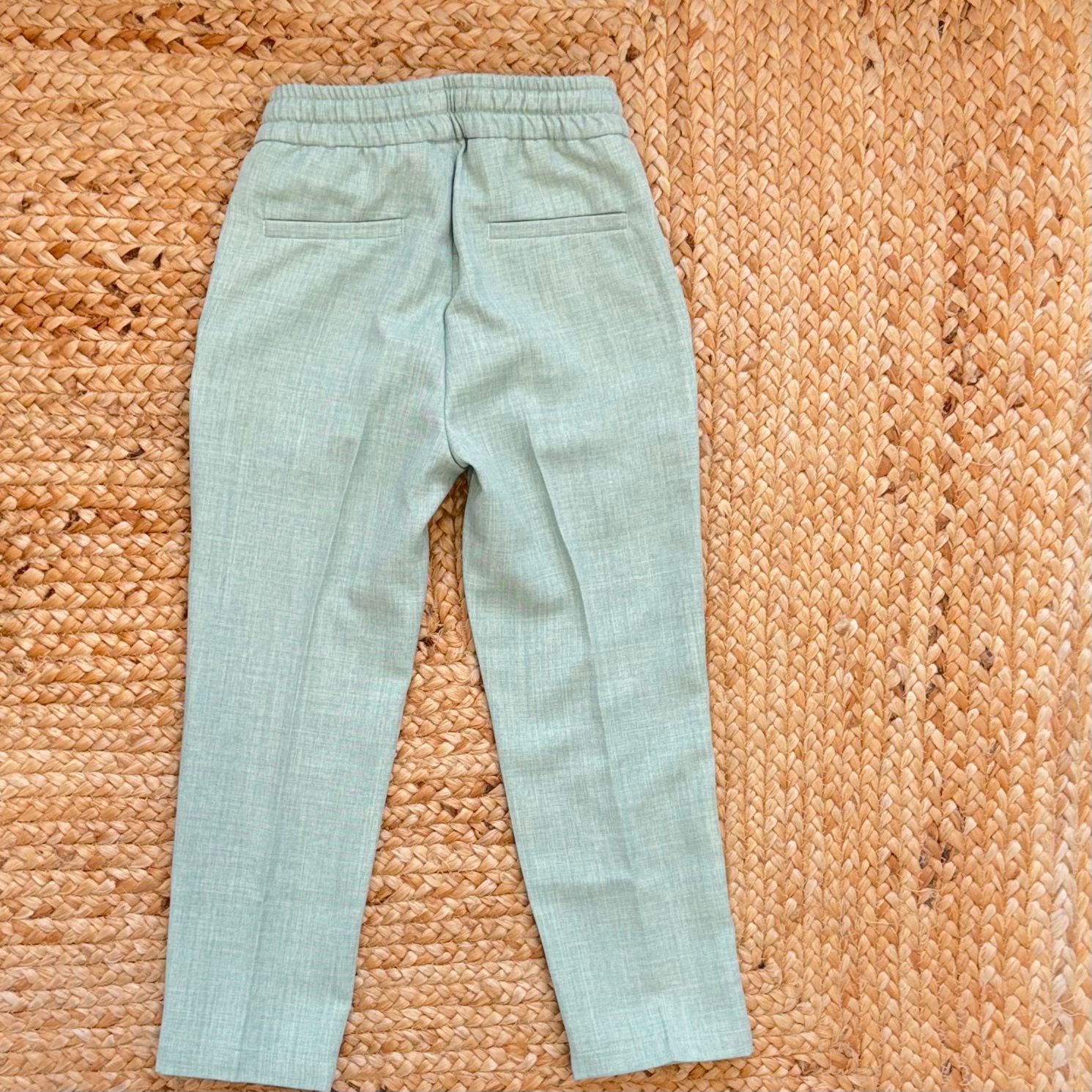 completo bambino elegante cerimonia verde salvia