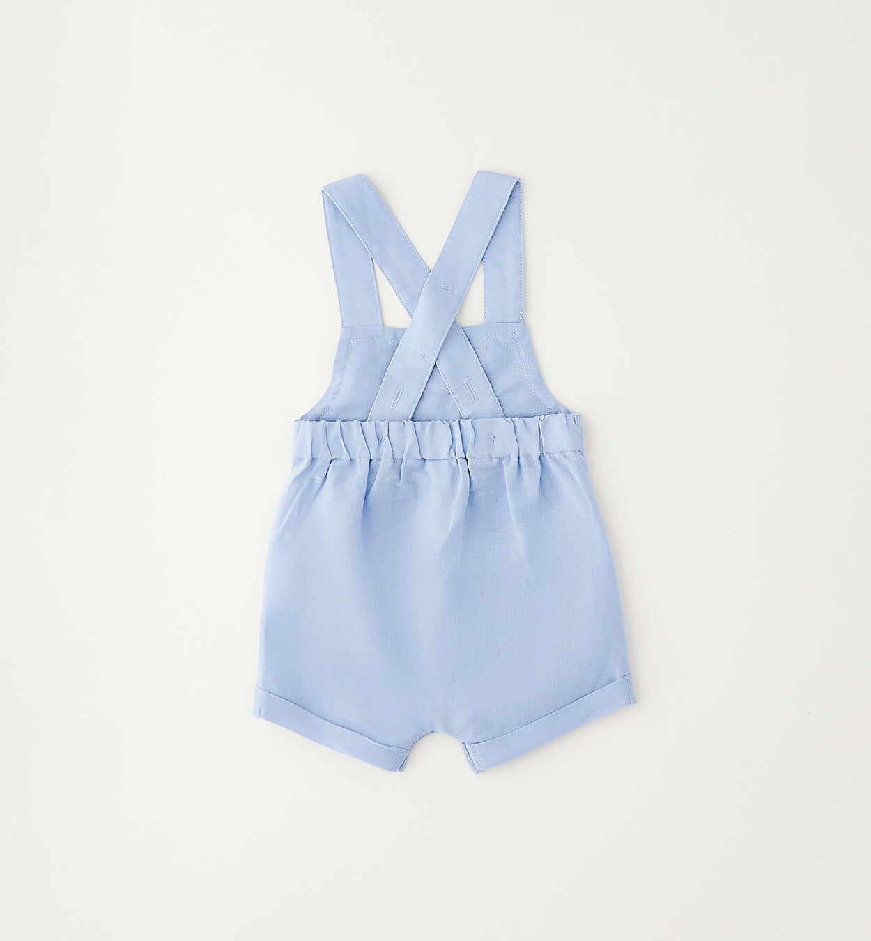 completo neonato elegante salopette azzurra e polo bianca