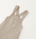 completo neonato salopette rigata con t-shirt ricamo cagnolino