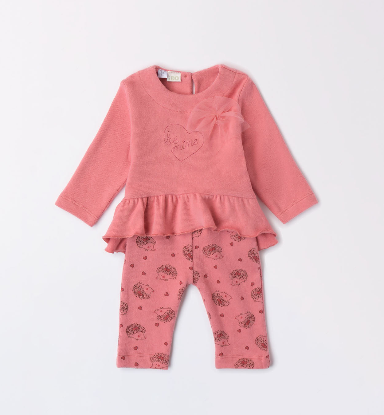 Tutina riccio bambina, completo neonata riccio, set abbigliamento bimba 0-24 mesi, tutina in cotone con riccio, abbigliamento bambina alla moda, outfit comodo neonata, tutina estiva/invernale, coordinato bimba con riccio, vestitino riccio per bambina, belli e monelli,