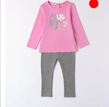 Completo bimba, set bimba 3-7 anni, abbigliamento bambina Minibanda, coordinato bimba alla moda, completo estivo bimba, outfit elegante bimba, completo bimba in cotone, vestitino bimba con accessori, abbigliamento casual bimba, belli e monelli, 