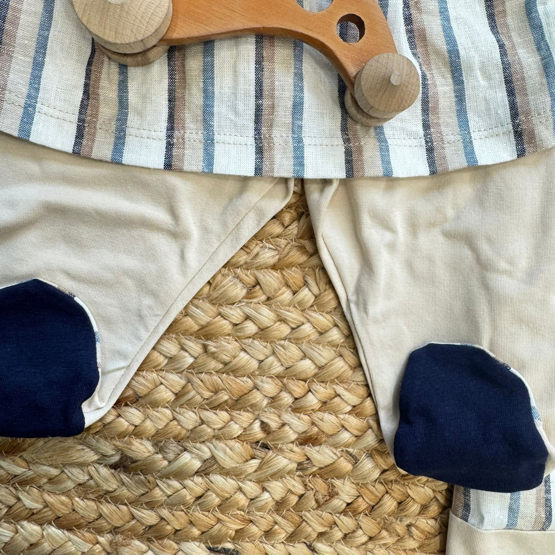 Coperta sfoderabile 100% cotone con ricamo giraffe