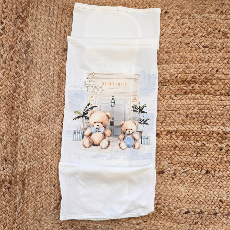 Copertina in cotone con stampa orsetti