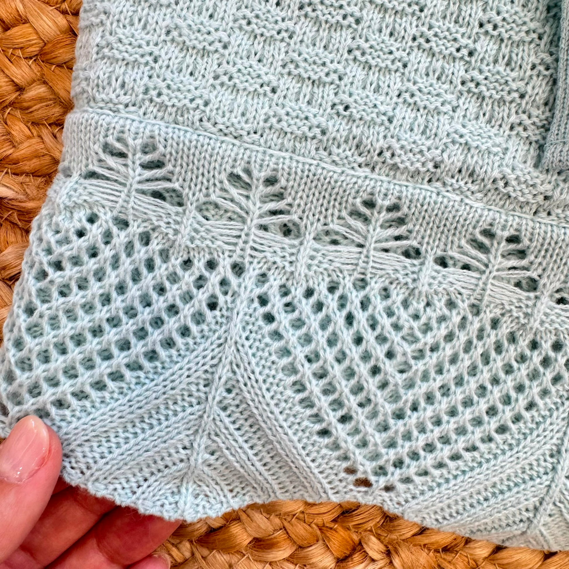 Set nascita neonata verde menta con copertina, golfino, ghettina e cuffietta
