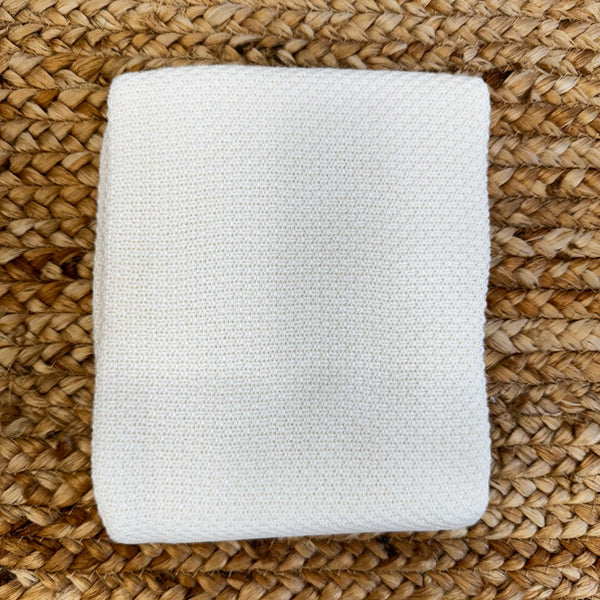 Copertina neonato in bambù color panna, termoregolatrice e ipoallergenica