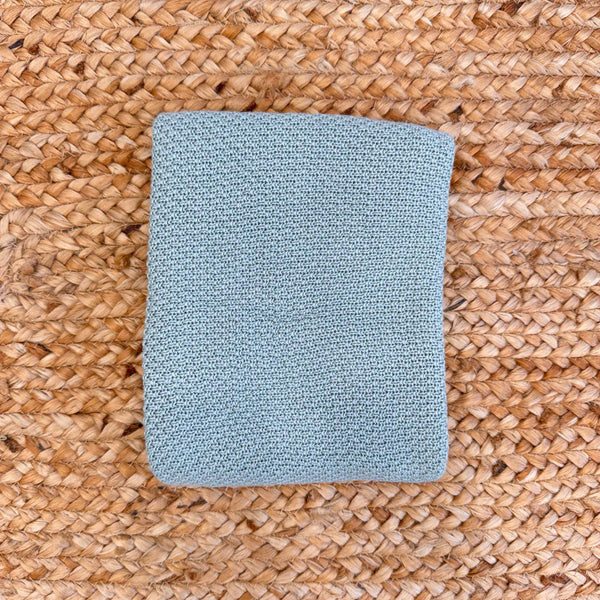 Copertina neonato in bambù verde salvia termoregolatrice