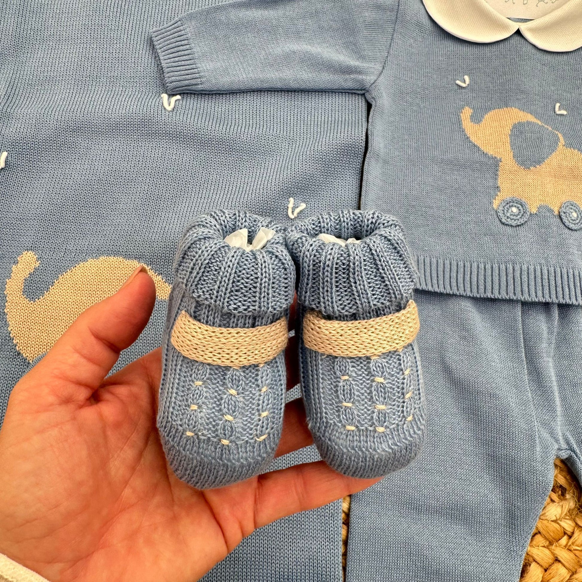 copertina neonato azzurro polvere in cotone